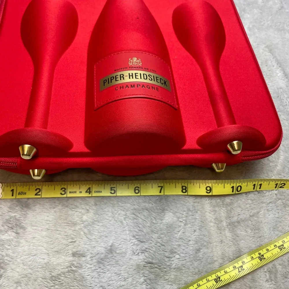 Piper-Heidsieck Molded Champagne Hard Carrier 750ml Red Insulated Travel Bag